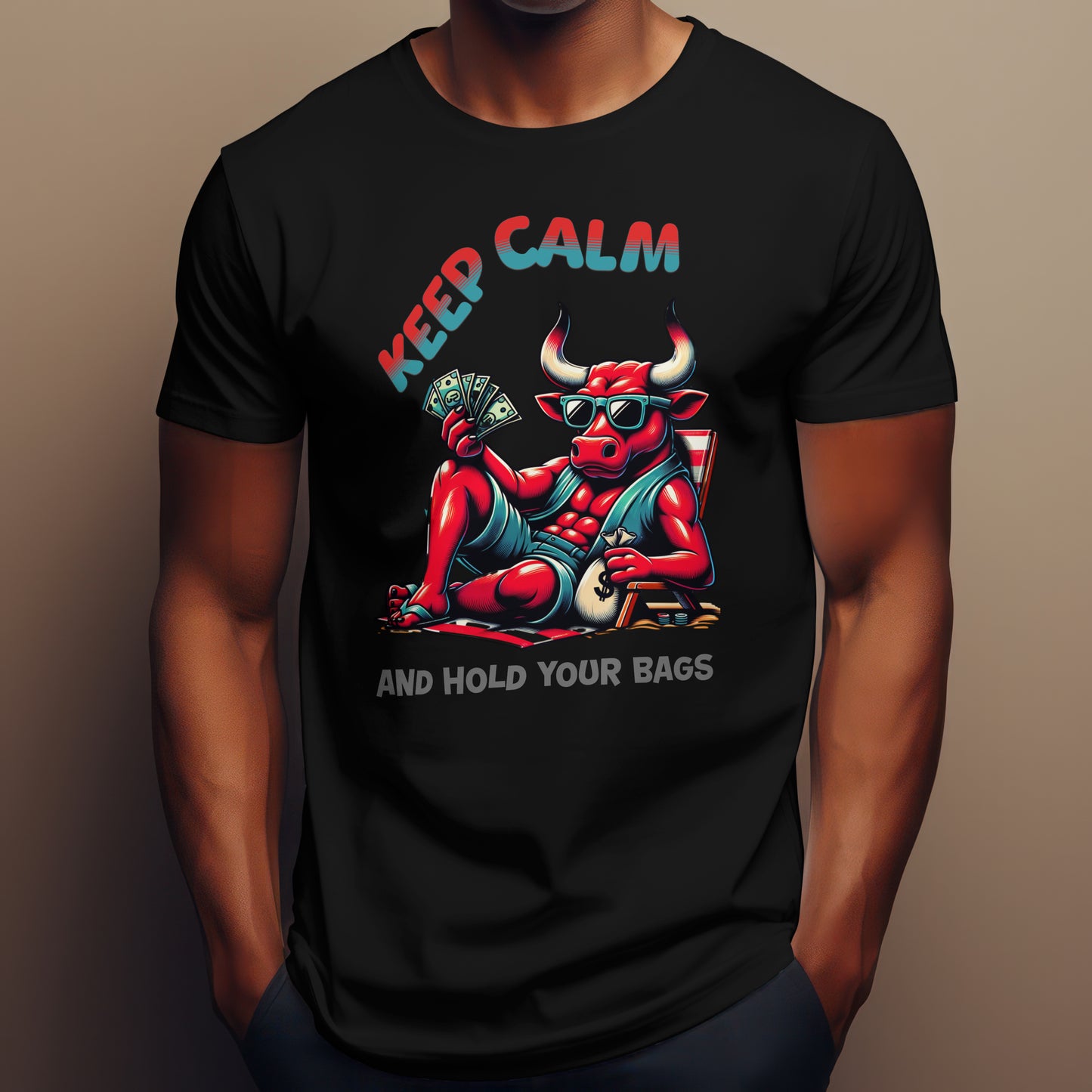 T-Shirt Chilling Bull Keep Calm Unisex