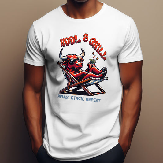 T-Shirt Chilling Bull HODL & Chill Unisex