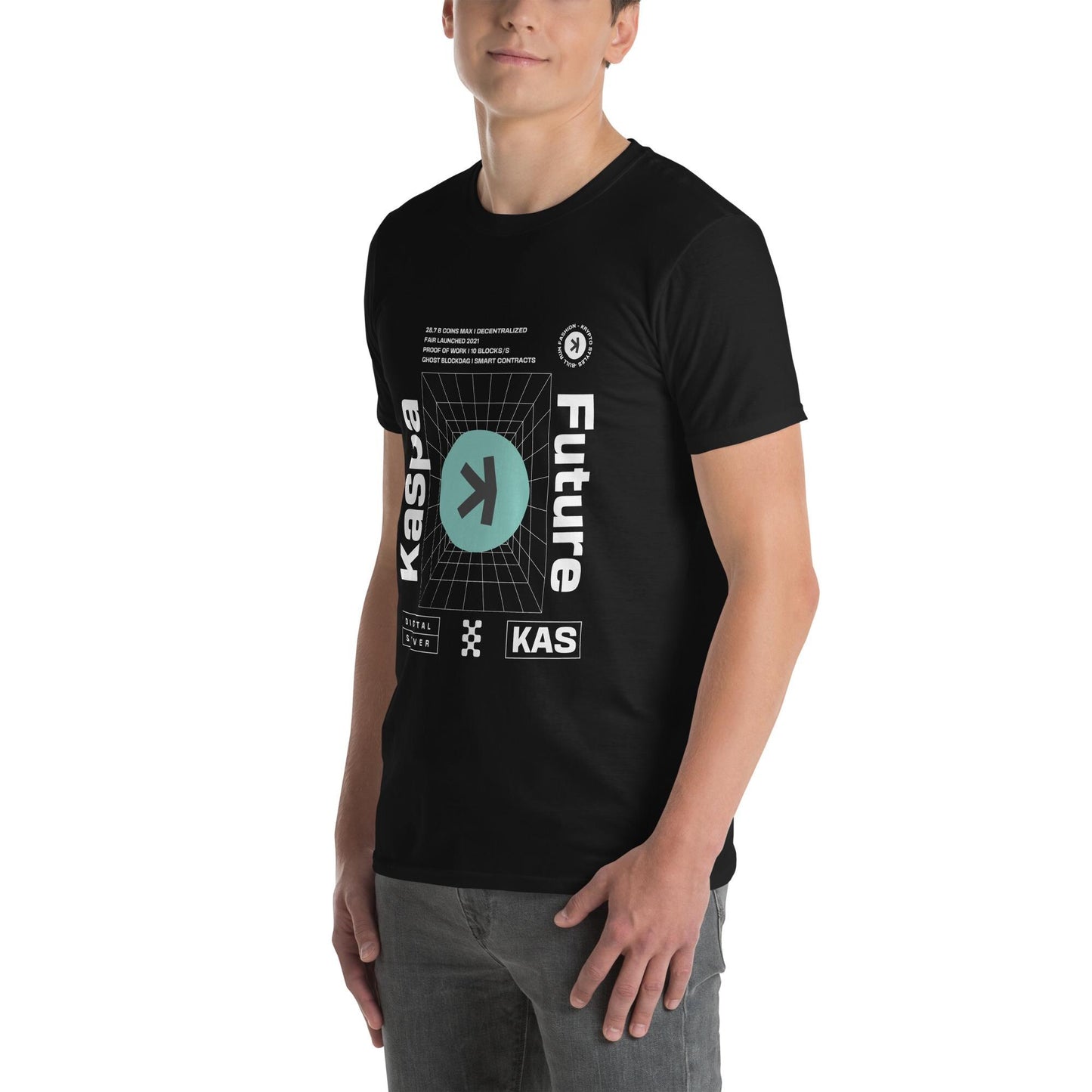 T-Shirt Kaspa Future Digital Silver Blockchain BTC Krypto Geschenk Männer