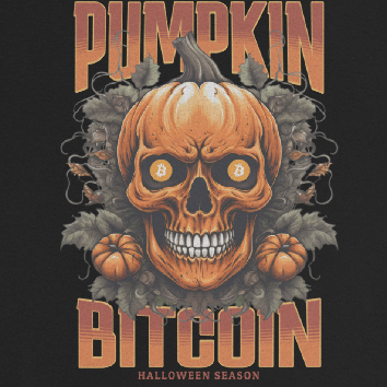 Langarmshirt Halloween Bitcoin Pumpkin Kürbis BTC lustiges Geschenk Blockchain Longsleeve Männer Frauen Unisex